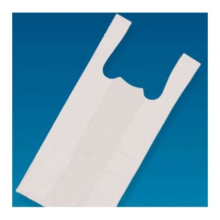 Lk Packaging T Shirt Bags In Dispenser Carton, 8"W x 5"D x 18"L, .6 Mil, White, 1000/Pack CT1318W